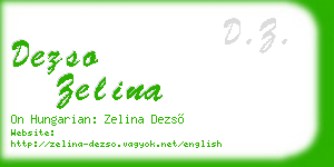 dezso zelina business card